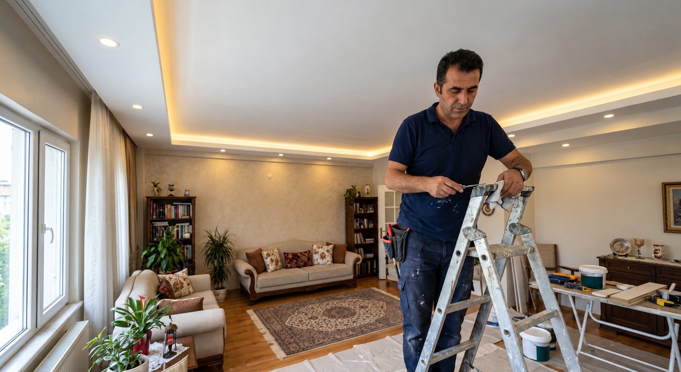 Asma tavan spot ışık detayi — temsili uygulama