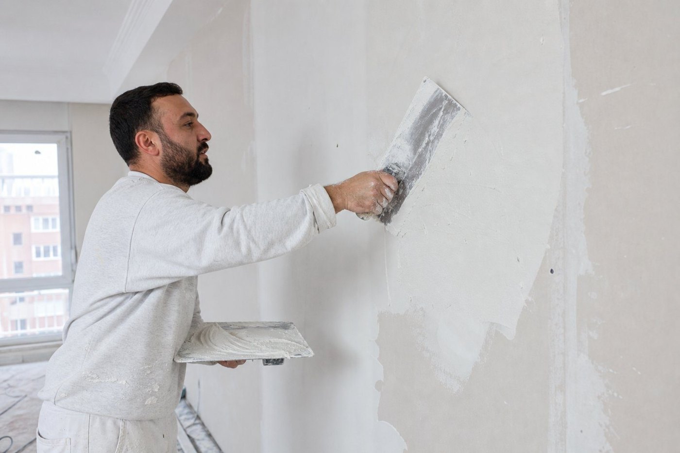 Duvar alçıpan sıva perdah — temsili uygulama